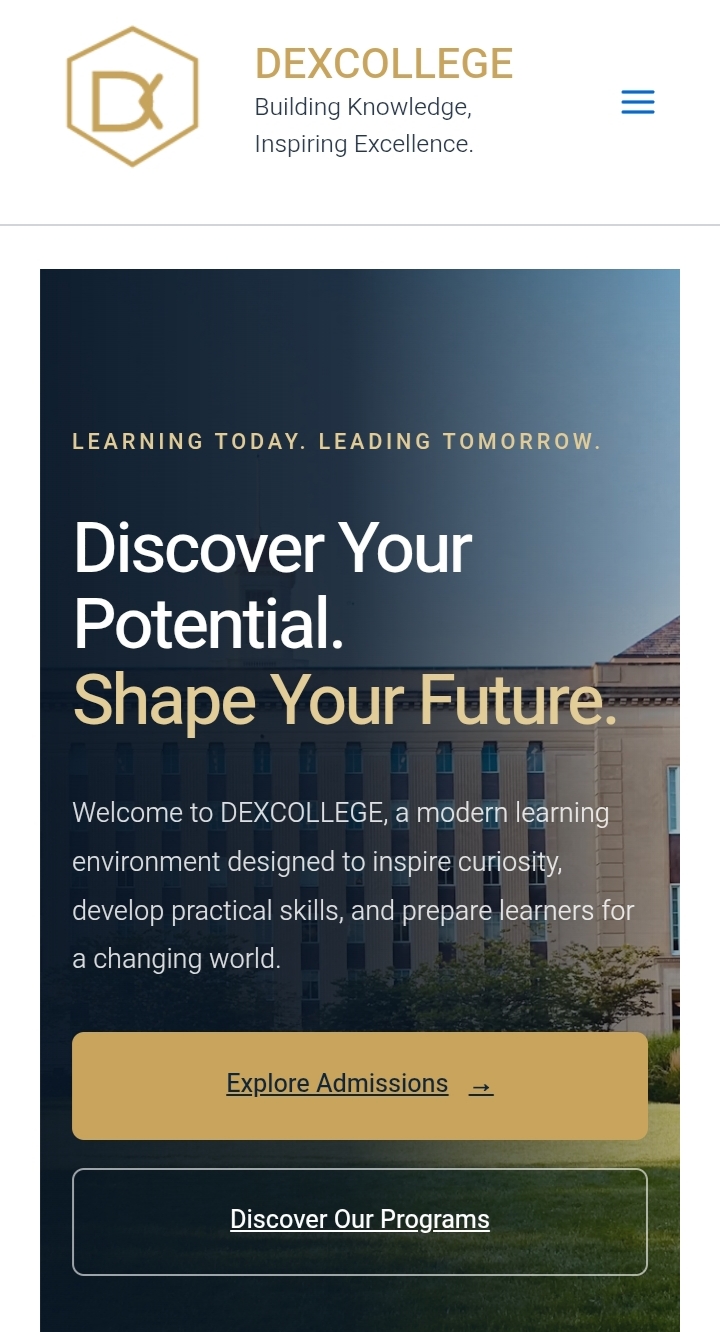 DEXCOLLEGE website preview