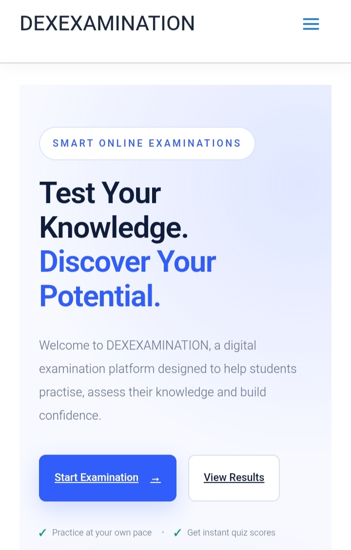 DEXEXAMINATION website preview